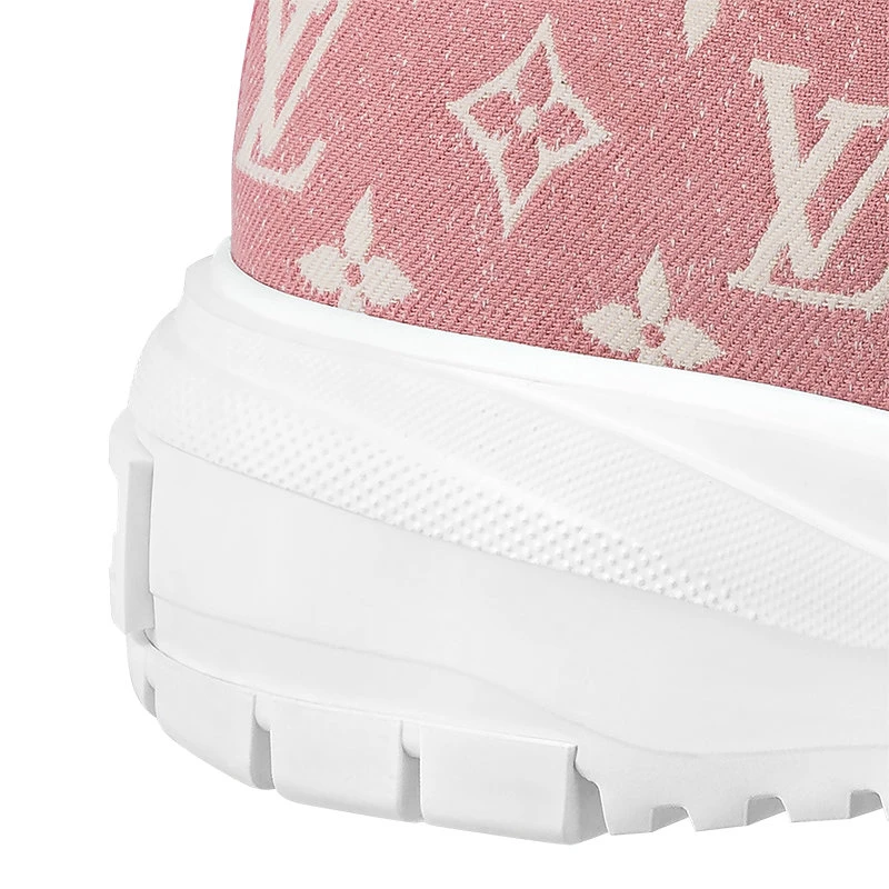 商品Louis Vuitton|预订款1个月LouisVuitton/路易威登22年春夏新款LVSQUAD系列女士粉色牛仔布老花图案运动鞋帆布鞋1A9S0F,价格¥7515,第5张图片详细描述
