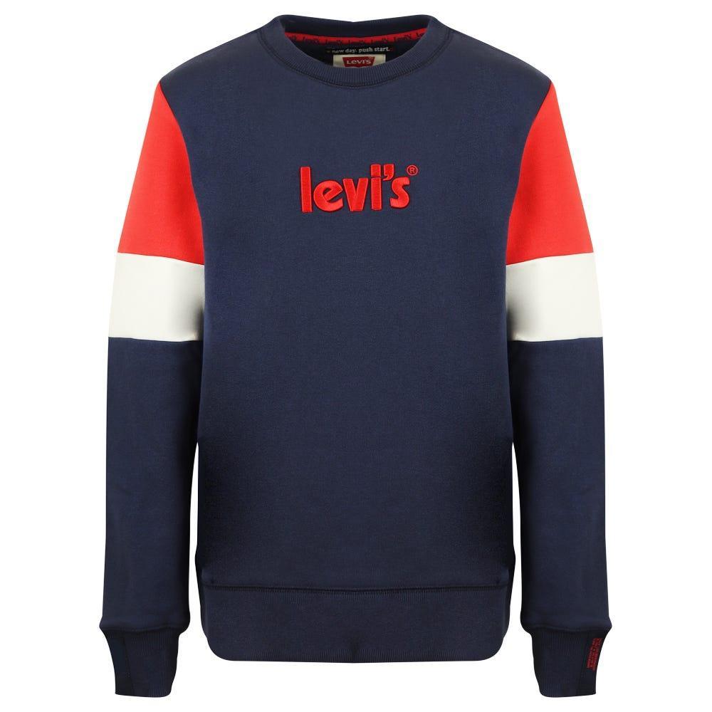 商品Levi's|Navy Red & White Logo Sweatshirt,价格¥376,第1张图片