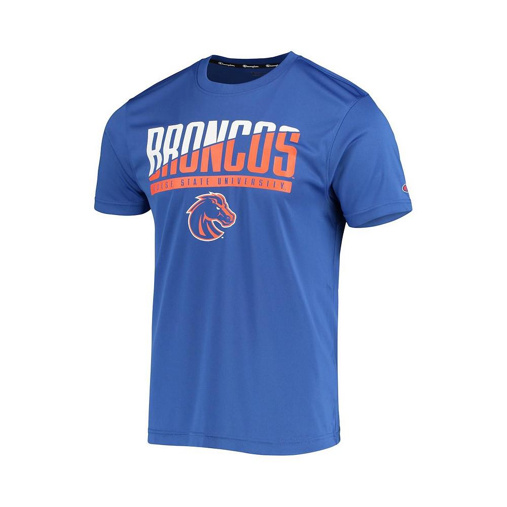 Men's Royal Boise State Broncos Wordmark Slash T-shirt商品第3张图片规格展示