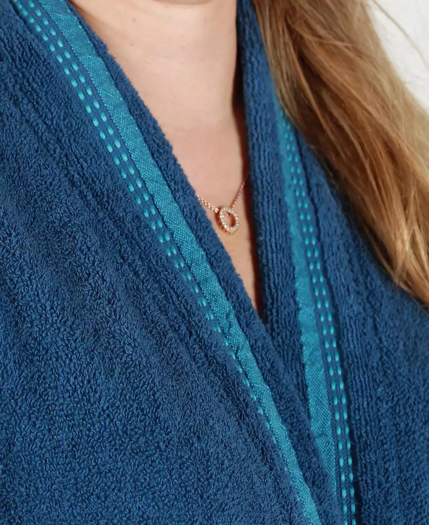 商品Superior|Unisex Tinsel Lounge Cotton Terry Bathrobe with Embroidery,价格¥524,第2张图片详细描述