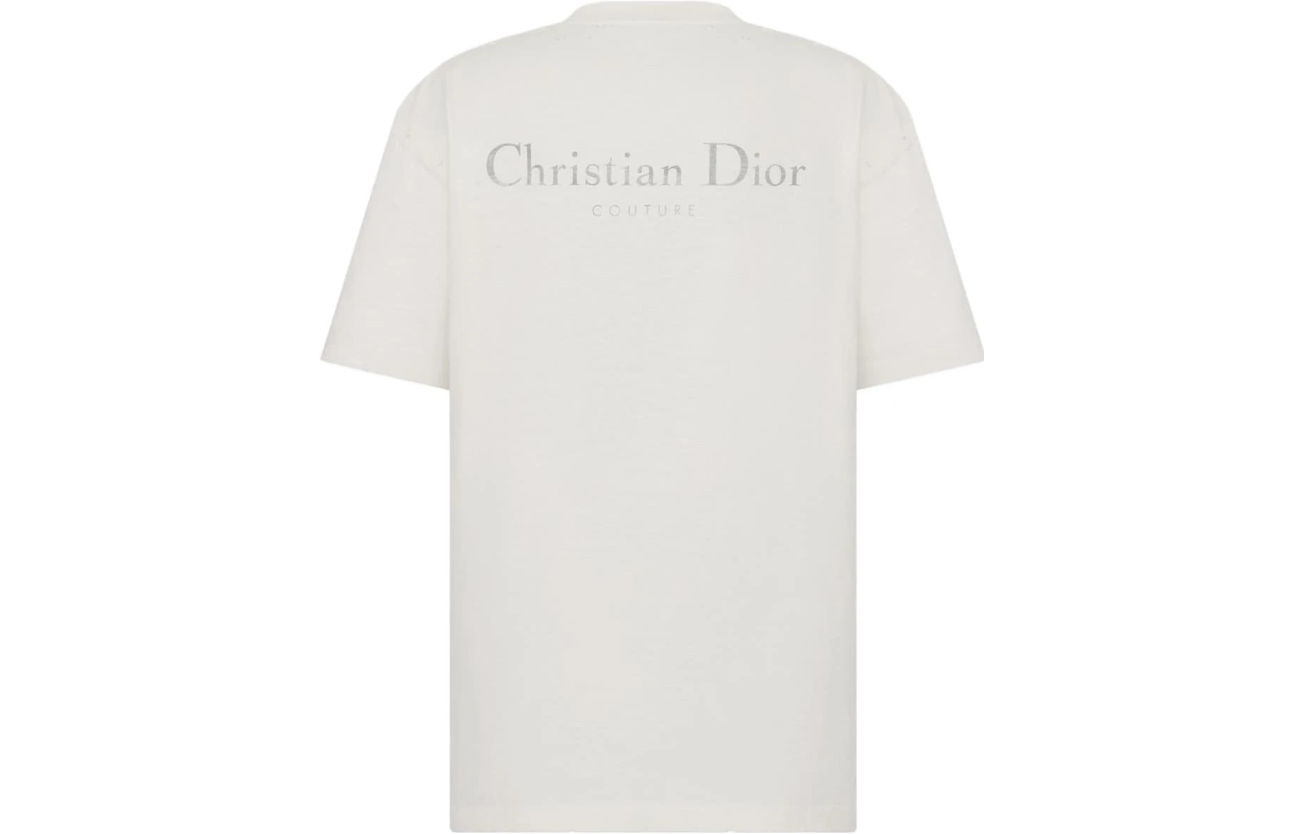 商品[国内直发] Dior|迪奥 迪奥 FW23 Logo字母印花破洞纯色休闲短袖T恤 男款,价格¥8584,第7张图片详细描述