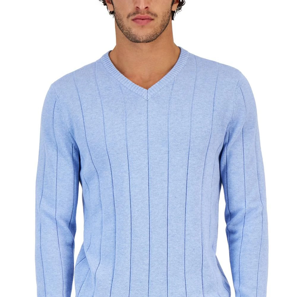 商品Club Room|Men's Drop-Needle V-Neck Cotton Sweater, Created for Macy's,价格¥148,第3张图片详细描述