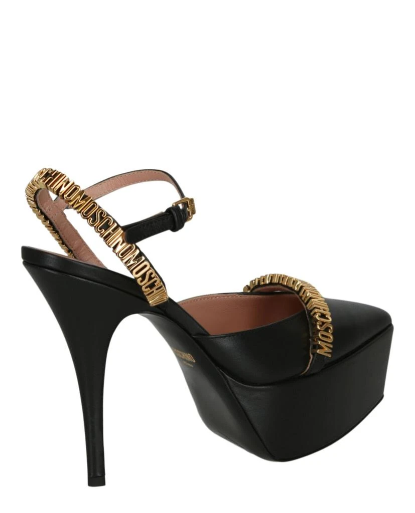商品Moschino|Moschino Logo Lettering Ankle Strap Pumps,价格¥3456,第3张图片详细描述