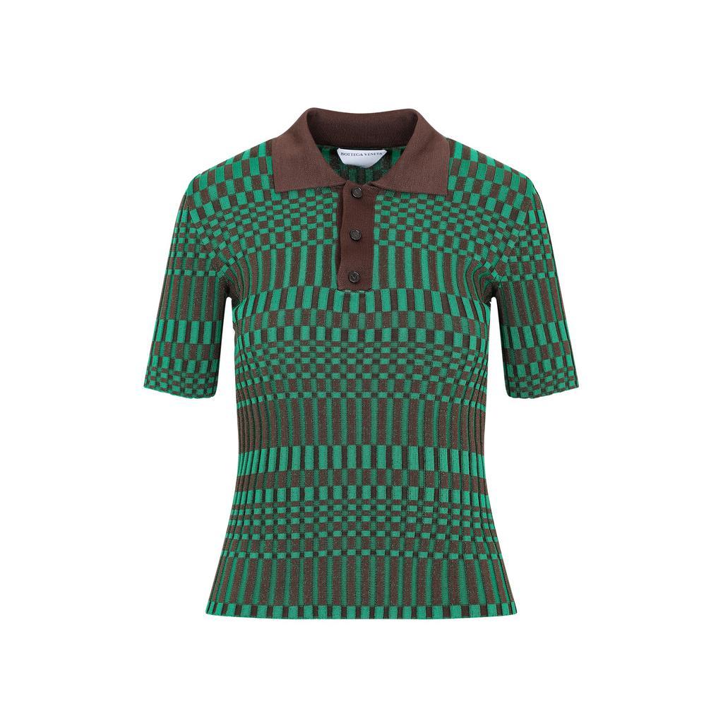 商品Bottega Veneta|BOTTEGA VENETA  SILK STRIPED POLO,价格¥6494,第1张图片