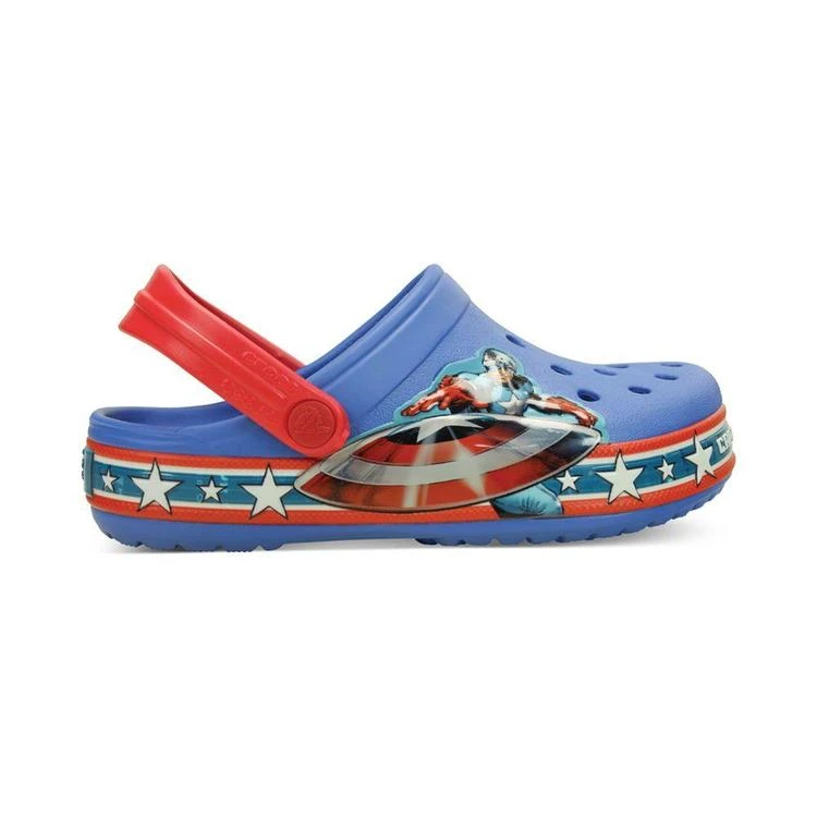 商品Crocs|Crocband Captain America Clogs, Toddler Boys & Girls (2T-4T), Little Boys (2-7) & Little Girls (2-6X),价格¥264,第3张图片详细描述