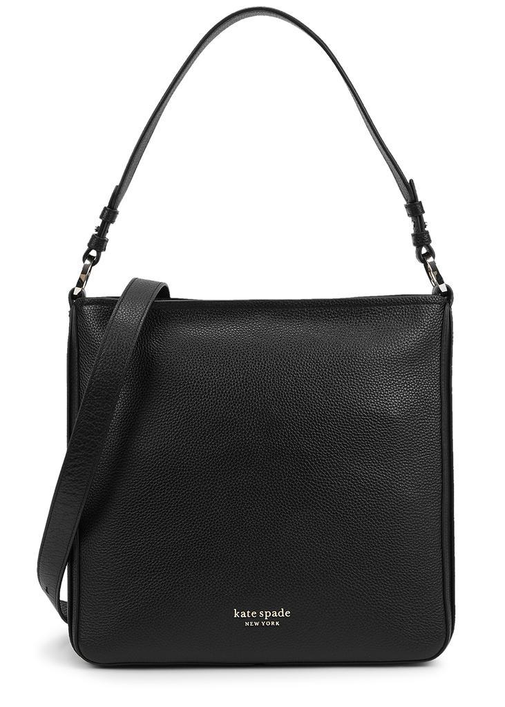 商品Kate Spade|Hudson large black leather hobo bag,价格¥2901,第1张图片