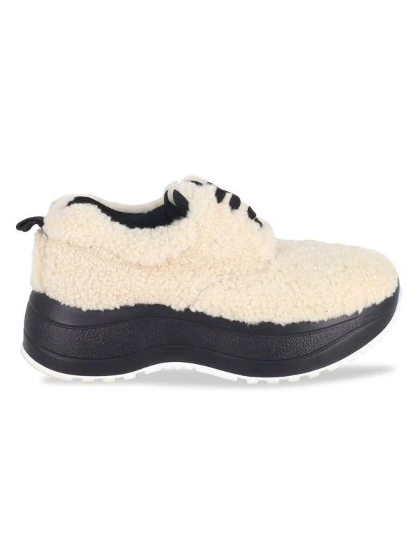 商品[二手商品] Celine|Celine Delivery Shearling Platform Sneakers In Cream Wool Athletic Shoes Sneakers,价格¥2859,第1张图片