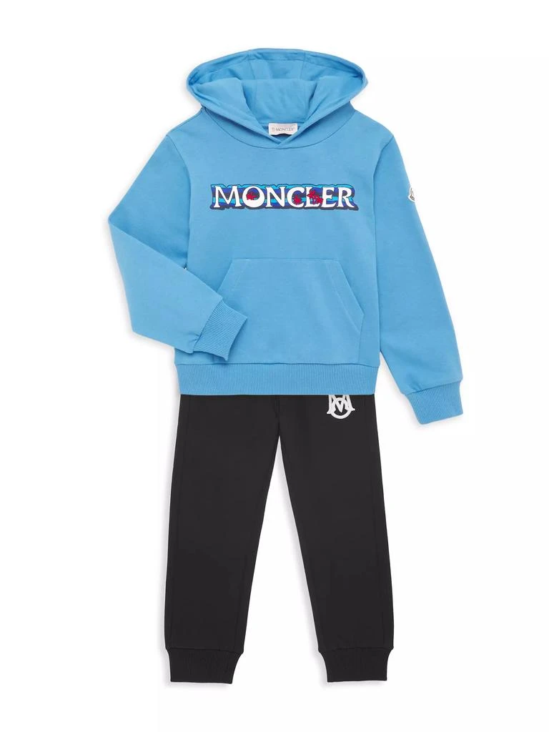 商品Moncler|Little Boy's & Boy's Tropical Logo Sweatshirt,价格¥2648,第2张图片详细描述
