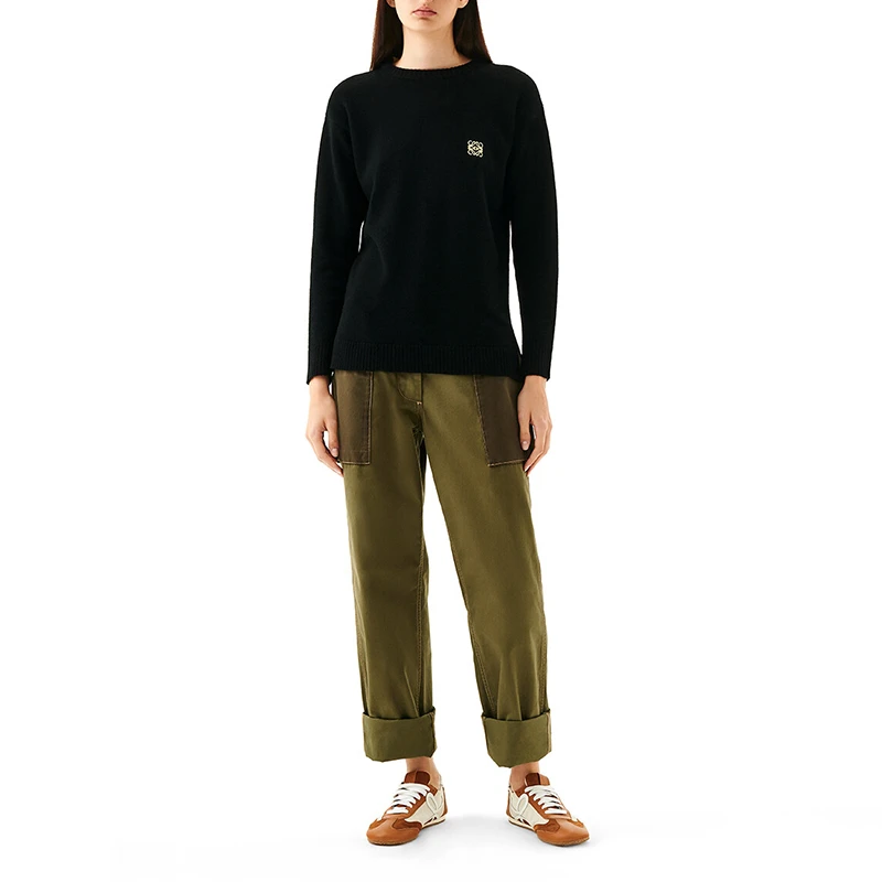 LOEWE 黑色女士针织衫/毛衣 S3109280SM-1100 商品