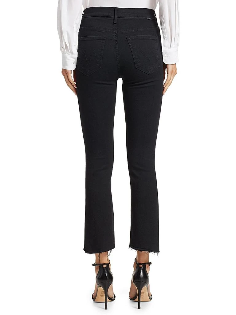商品MOTHER|The Insider Mid-Rise Frayed Step-Hem Stretch Crop Jeans,价格¥1698,第4张图片详细描述