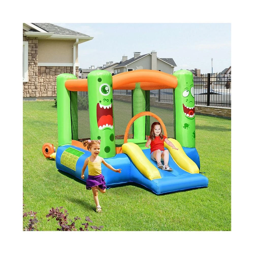 商品Costway|Inflatable Bounce House Jumper Castle Kids Playhouse w/ Basketball Hoop & Slide,价格¥978,第3张图片详细描述