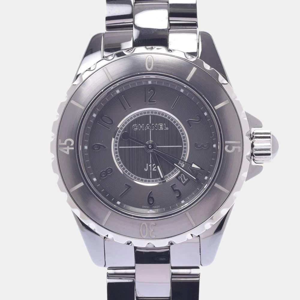 商品[二手商品] Chanel|Chanel Grey Stainless Steel And Ceramic J12 H2978 Quartz Women's Wristwatch 33 mm,价格¥21065,第1张图片