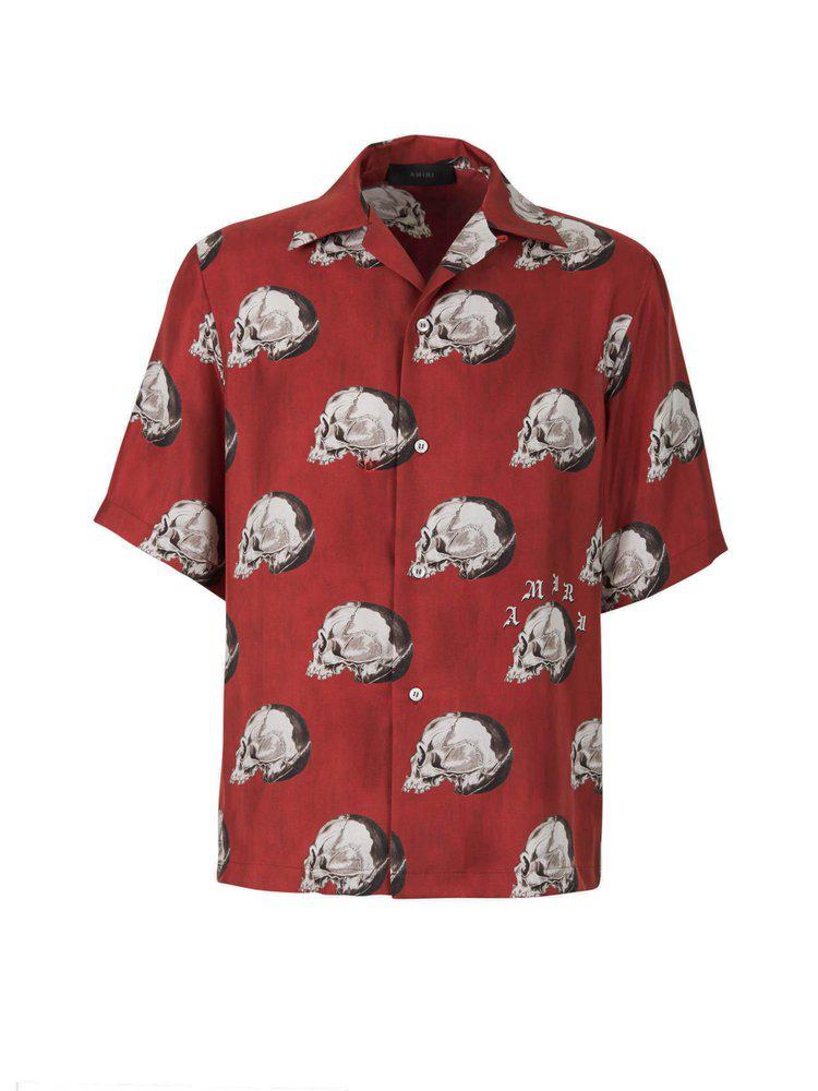 Amiri Skull Printed Buttoned Shirt商品第1张图片规格展示