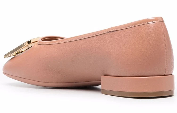 商品[国内直发] Salvatore Ferragamo|FERRAGAMO菲拉格慕 logo压纹标牌 休闲单鞋 女款 粉色,价格¥2242,第5张图片详细描述