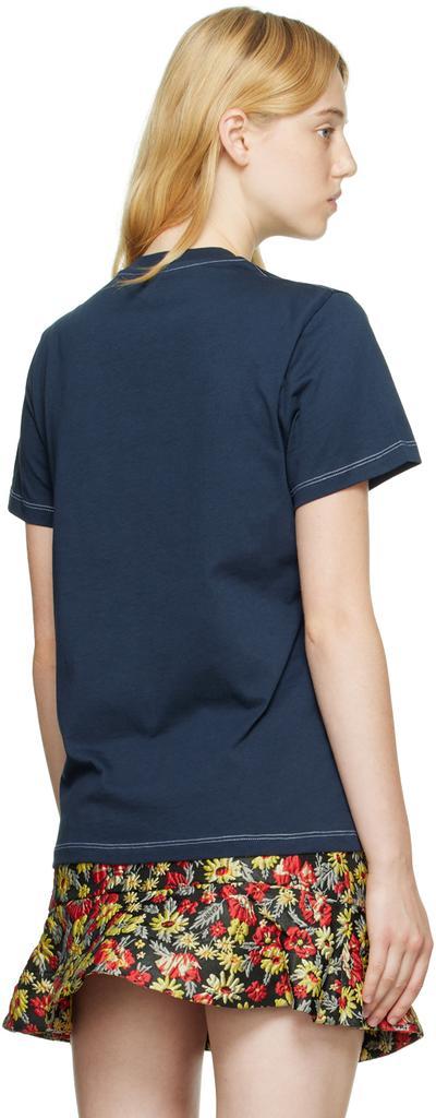 商品Ganni|Navy Flower T-Shirt,价格¥478,第5张图片详细描述