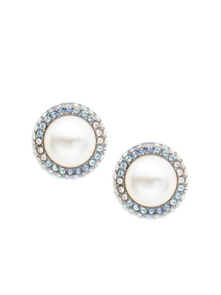 商品Nadri|Faux Pearl and Pave Stud Earrings,价格¥376,第1张图片