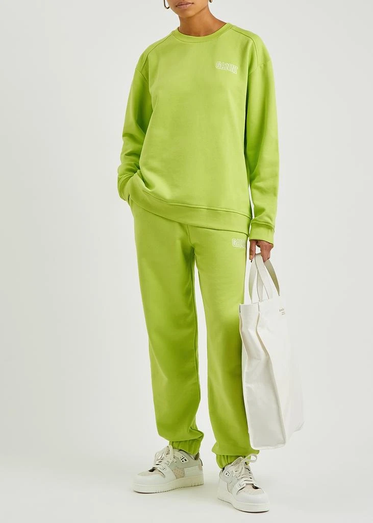 商品Ganni|Software neon green cotton-blend sweatshirt,价格¥722,第4张图片详细描述