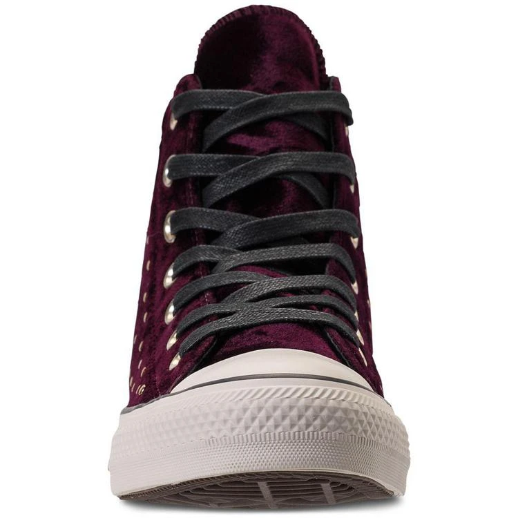 商品Converse|Women's Chuck Taylor Hi Velvet Stud Casual Sneakers from Finish Line,价格¥371,第3张图片详细描述