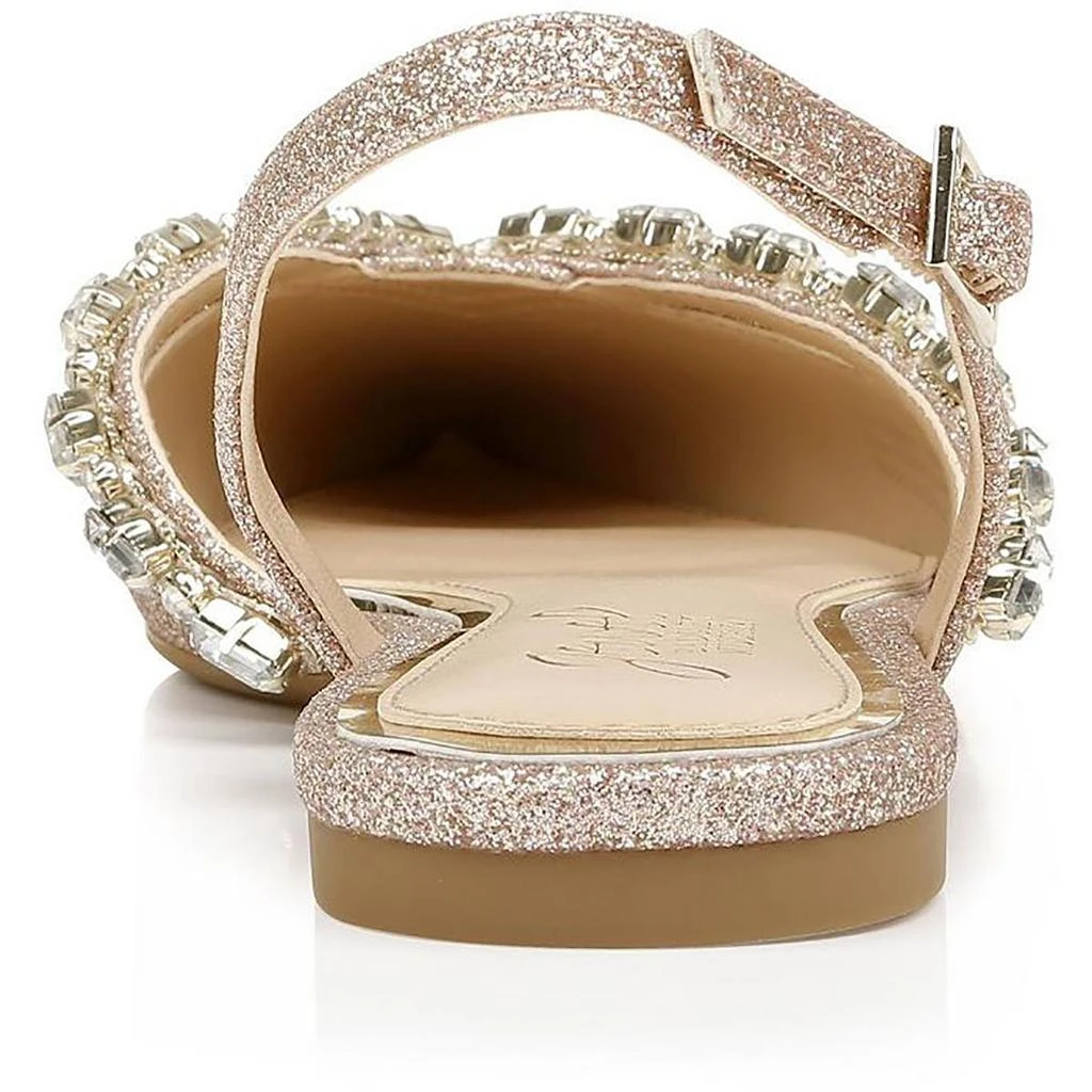 商品Badgley Mischka|Jewel Badgley Mischka Womens Camden Glitter Embellished Slingbacks,价格¥429,第4张图片详细描述