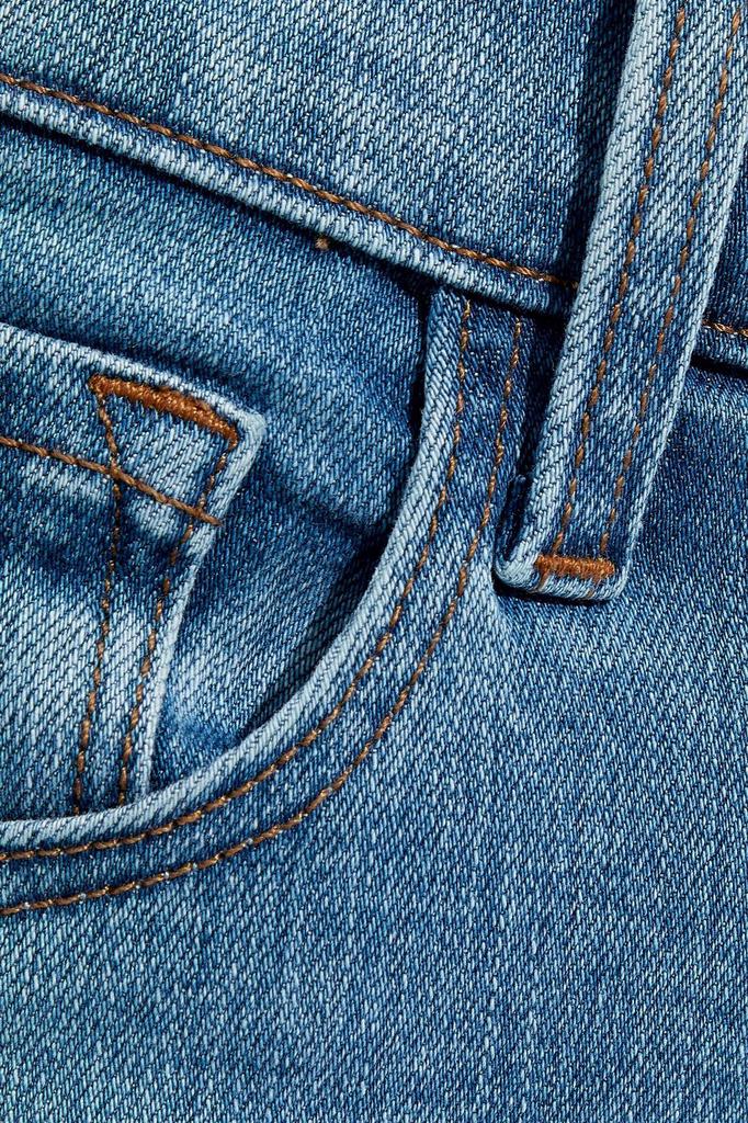 Faded mid-rise bootcut jeans商品第2张图片规格展示