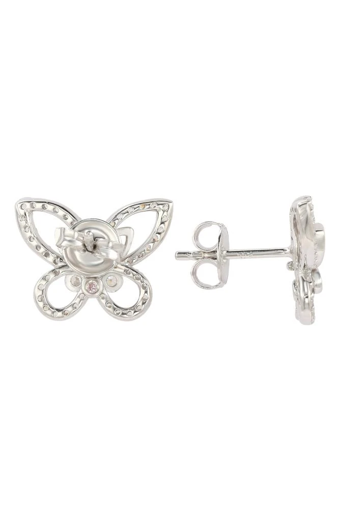 商品Suzy Levian|Sterling Silver & CZ White Butterfly Stud Earrings,价格¥828,第2张图片详细描述