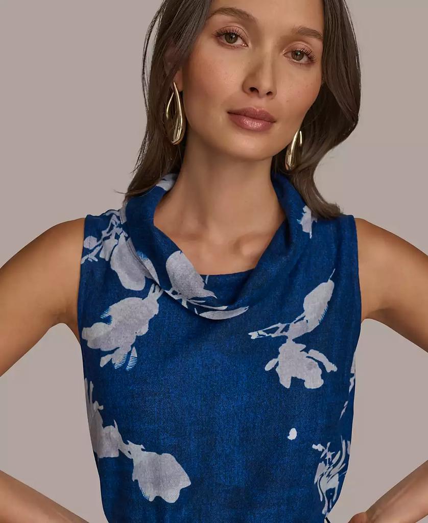 【Donna Karan New York】Missy Cowl Neck Belted Sheath Dress Donna Karan New York Women's V-Neck Ruched Sheath Dress - Macy's