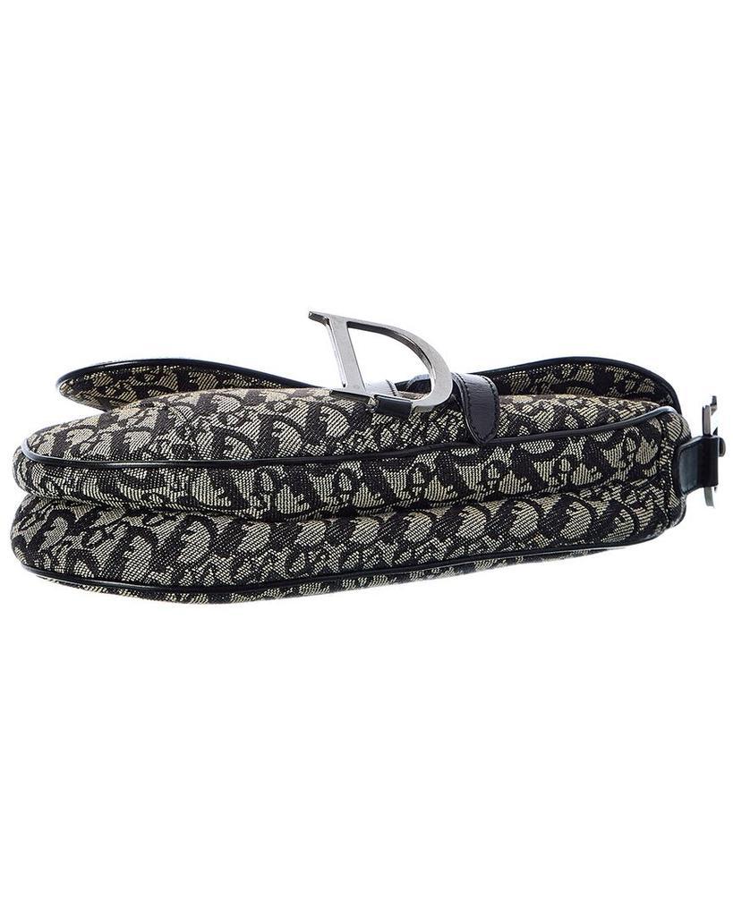 商品[二手商品] Dior|Dior Black Canvas Oblique Saddle Bag (Authentic Pre-Owned),价格¥20269,第5张图片详细描述