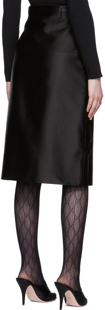 Black Duchesse Midi Skirt商品第3张图片规格展示