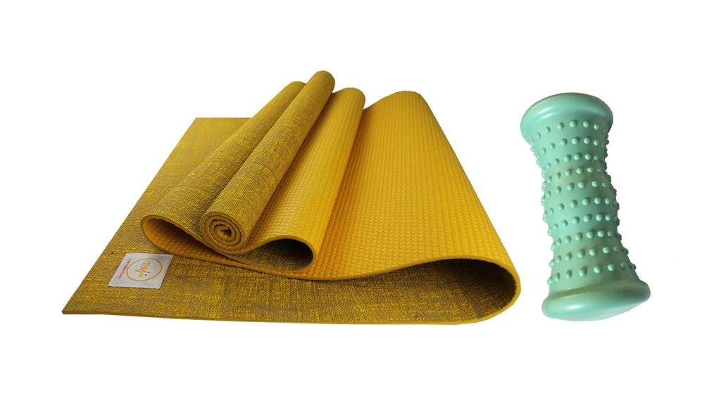 Jute Premium ECO Fitness, pilates, Yoga Mat + Foot Massager - 7.5 X 17.5 cm 商品