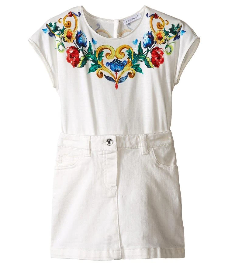 商品Dolce & Gabbana|幼儿/小童Dolce & Gabbana Kids Escape Dress (Toddler/Little Kids),价格¥1472,第1张图片