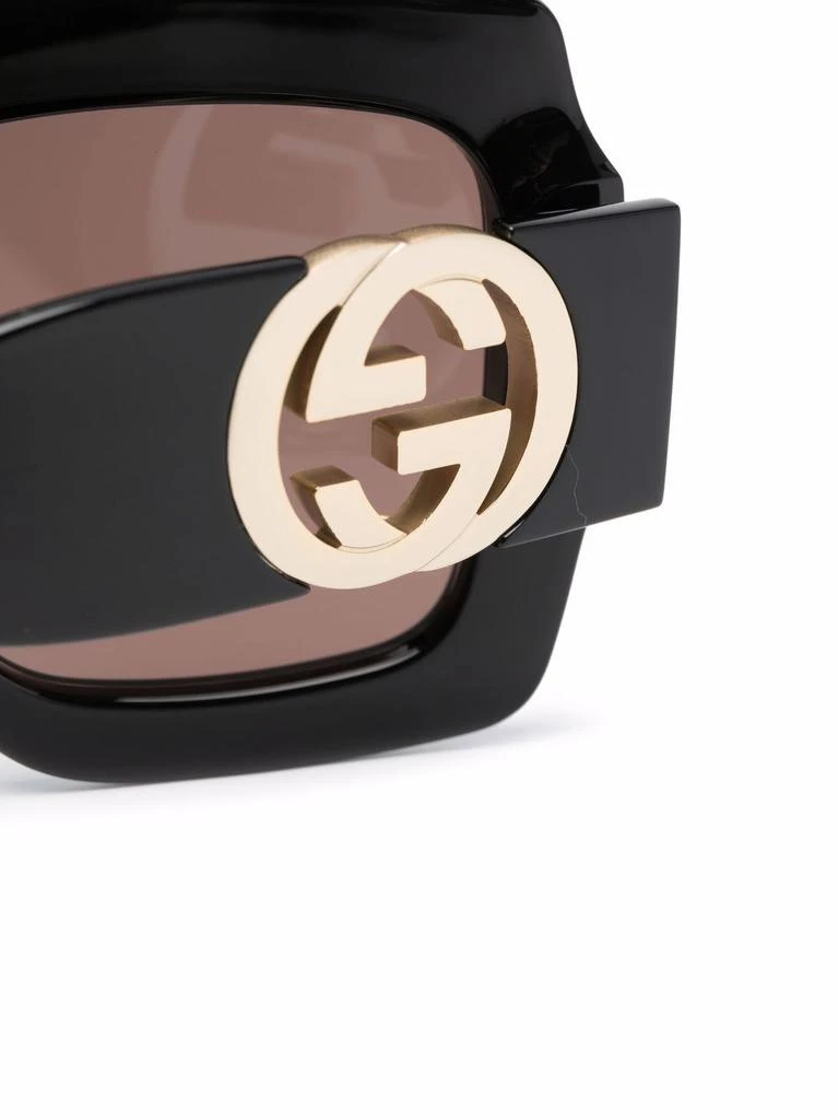 商品Gucci|Rectangular sunglasses with chain,价格¥2765,第3张图片详细描述