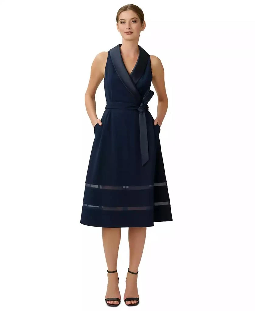 商品Adrianna Papell|Women's Fit & Flare Tuxedo Dress,价格¥488,第3张图片详细描述