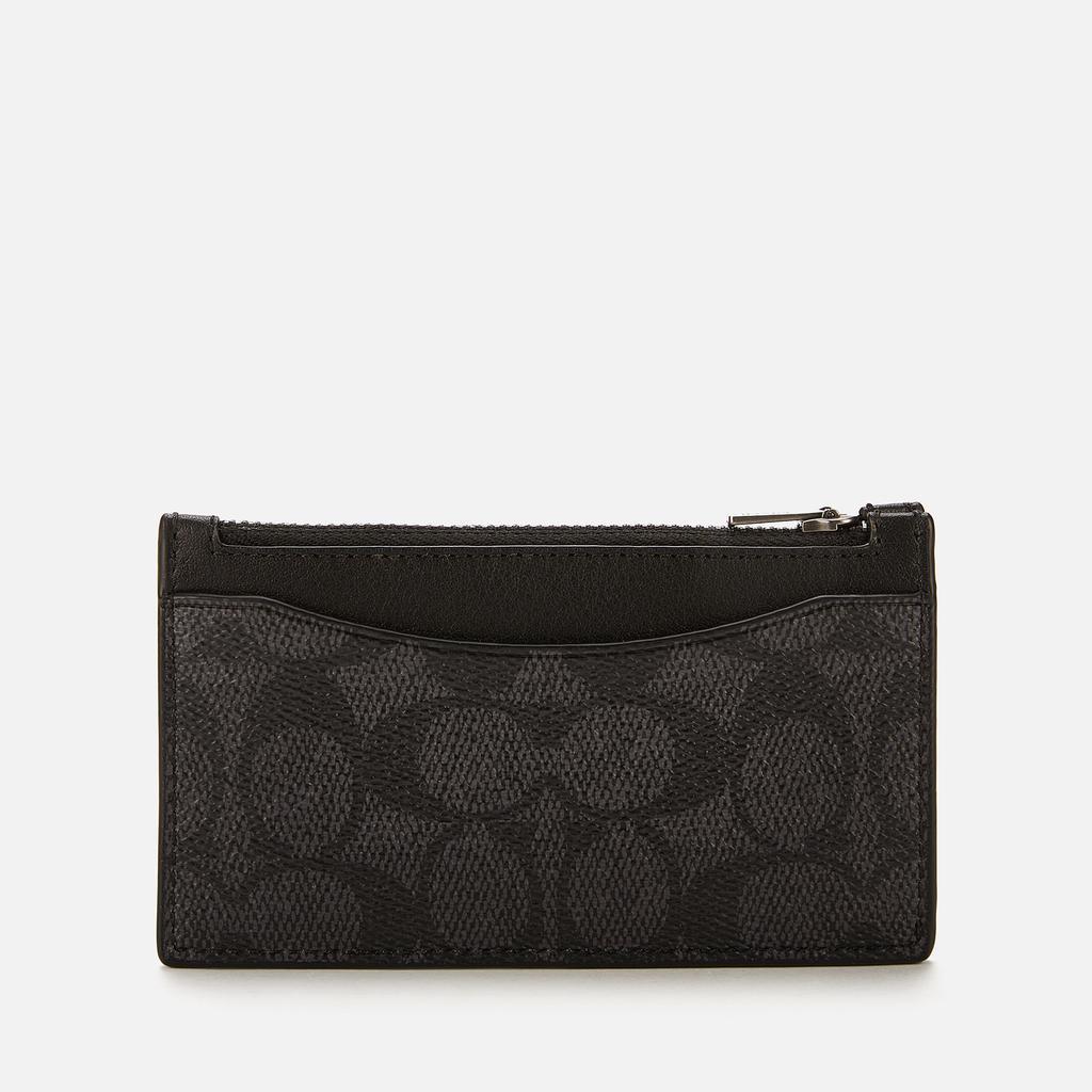 商品Coach|Coach Men's Zip Card Case In Signature Canvas,价格¥888,第1张图片