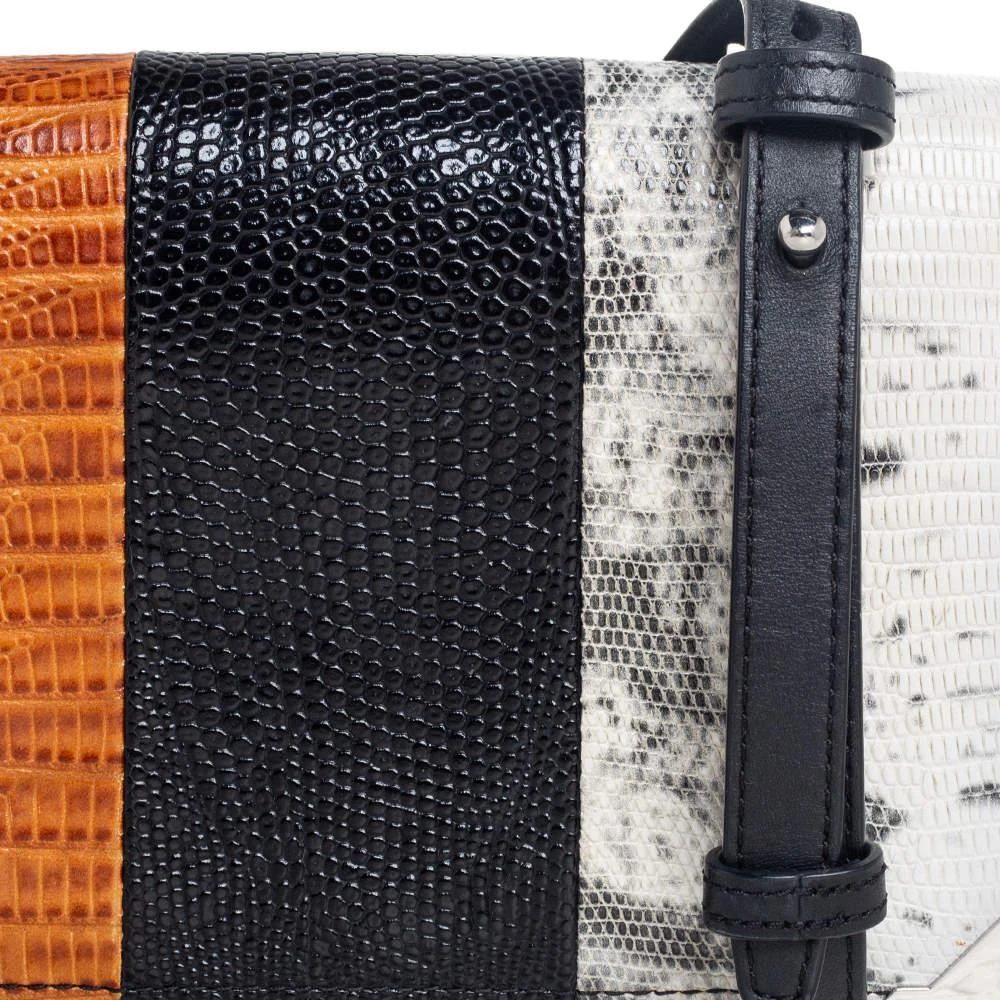 商品[二手商品] Alexander Wang|Alexander Wang Multicolor Lizard Embossed Metal Flap Clutch Bag,价格¥1072,第5张图片详细描述