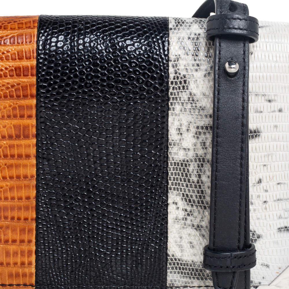 商品[二手商品] Alexander Wang|Alexander Wang Multicolor Lizard Embossed Metal Flap Clutch Bag,价格¥1303,第7张图片详细描述