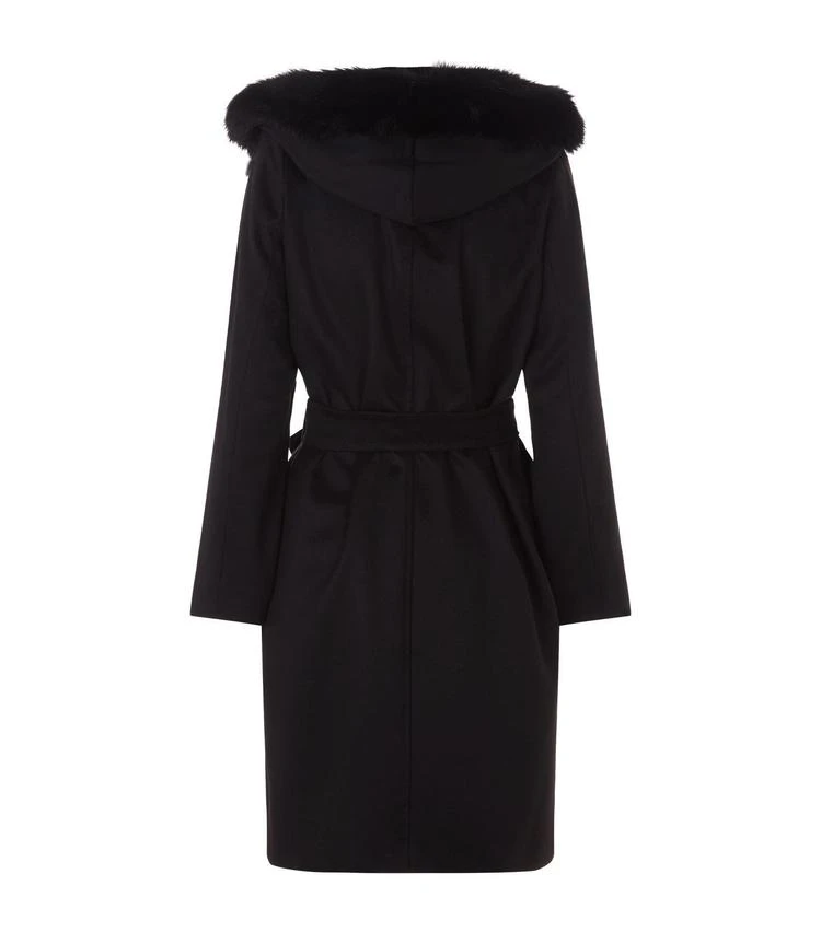 商品Max Mara|Mango Fur Trim Wrap Coat,价格¥10098,第2张图片详细描述