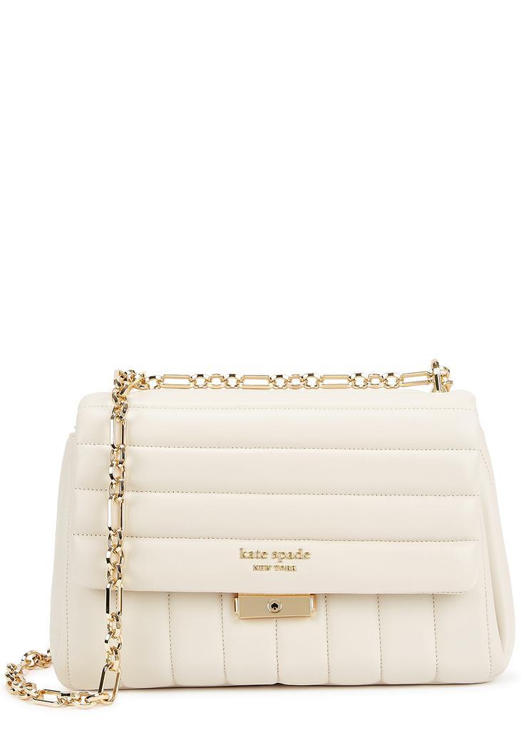 商品Kate Spade|Carlyle medium ivory leather shoulder bag,价格¥3450,第1张图片