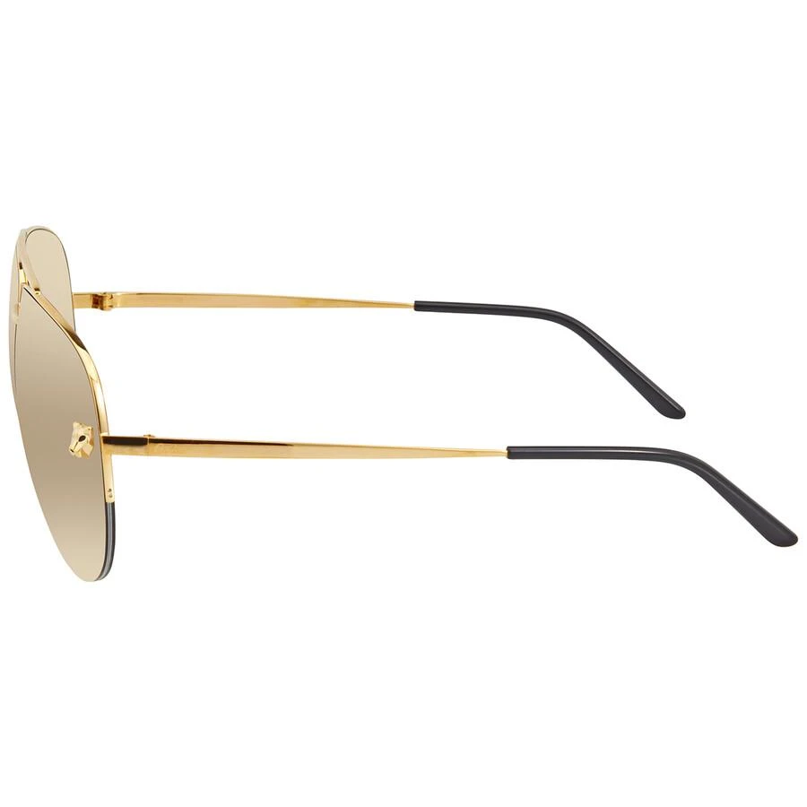 商品Cartier|Cartier Panthere de Cartier Gold Mirrored Pilot Ladies Sunglasses CT0065S 009 62,价格¥6128,第3张图片详细描述
