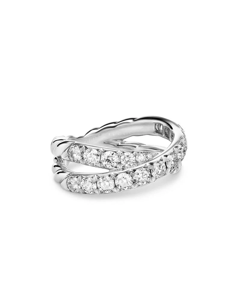 商品David Yurman|DY Crossover Band Ring in Platinum,价格¥51704,第1张图片