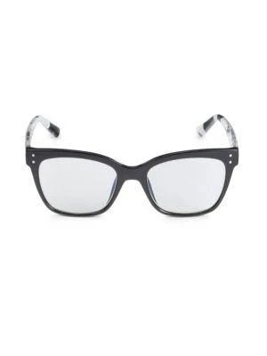 商品Oscar de la Renta|55MM Square Blue Light Blocking Reading Glasses,价格¥156,第1张图片
