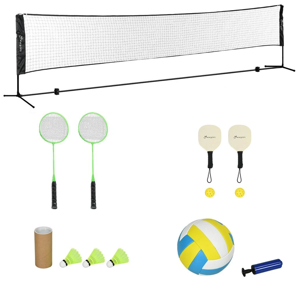 商品Streamdale Furniture|Streamdale 17ft Portable All-in-One Badminton Set,价格¥1682,第1张图片