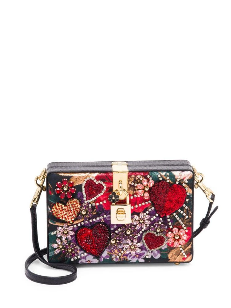 商品Dolce & Gabbana|Dolce Embellished Leather Box Clutch,价格¥26020,第1张图片