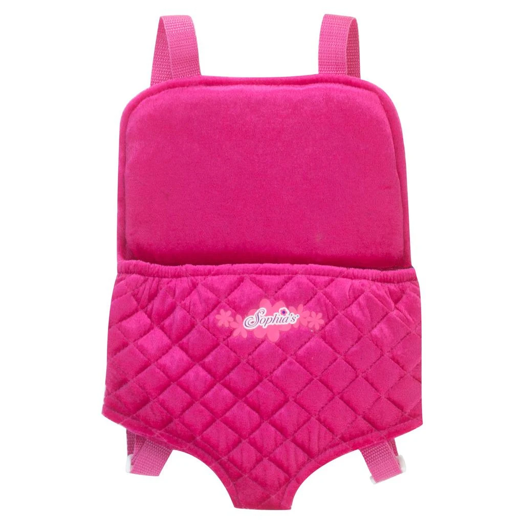 商品Teamson|Sophia’s Hands Free Front/Back Carrier for Dolls, Hot Pink,价格¥175,第1张图片