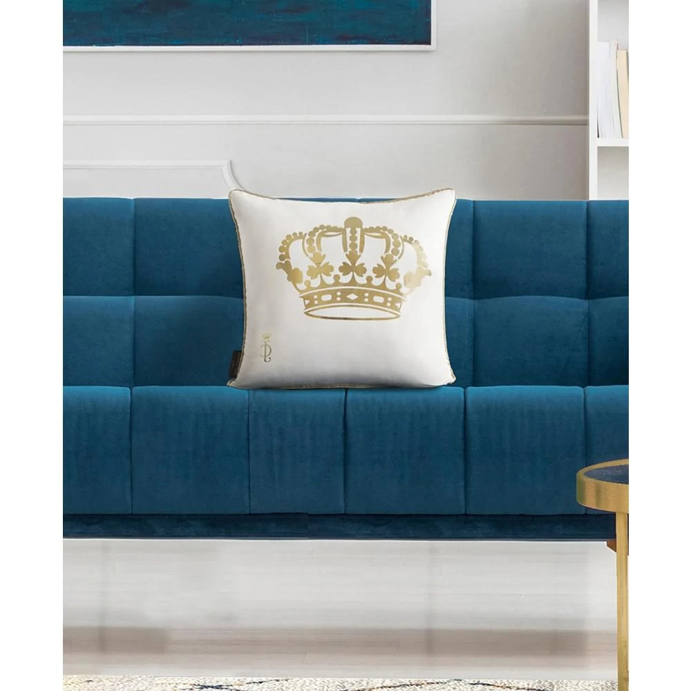 商品Juicy Couture|Royal Crown Decorative Pillow, 18" x 18",价格¥493,第3张图片详细描述