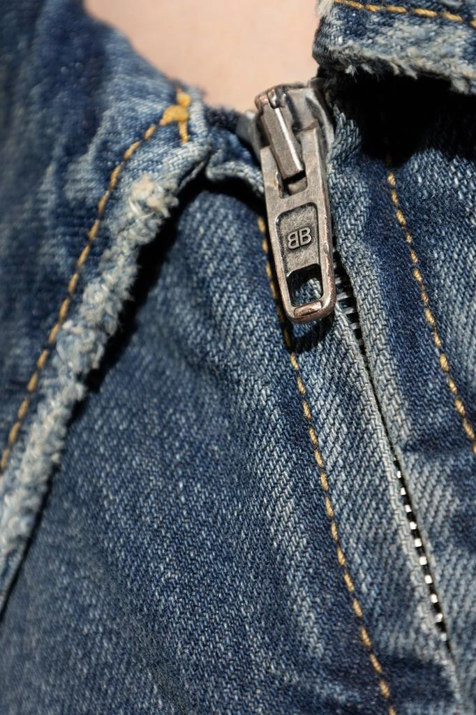 商品Balenciaga|Balenciaga Zip-Up Denim Jacket,价格¥12231,第4张图片详细描述
