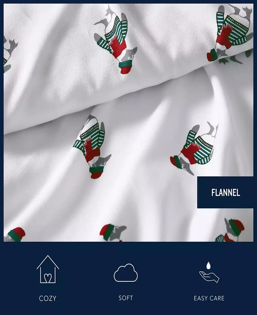 商品Nautica|Printed Flannel 4-Pc. Sheet Set, Queen,价格¥276,第4张图片详细描述