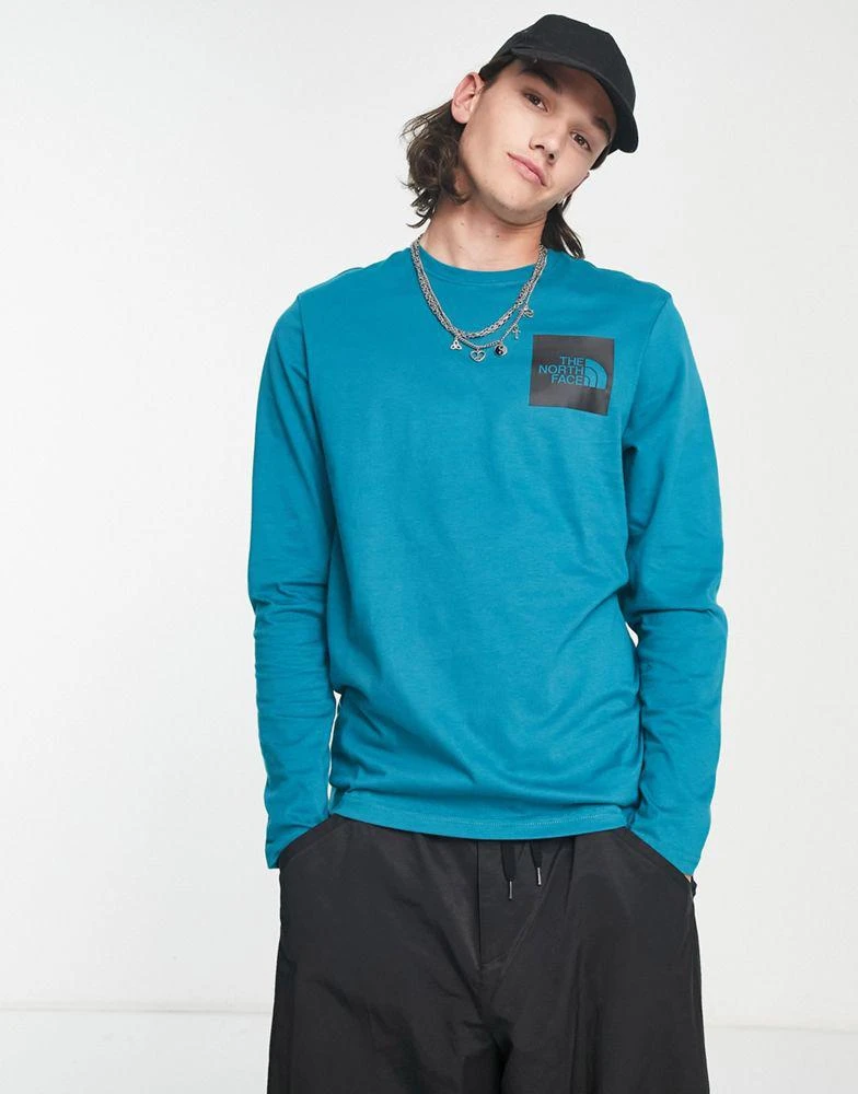 商品The North Face|The North Face Fine logo long sleeve t-shirt in teal,价格¥275,第1张图片