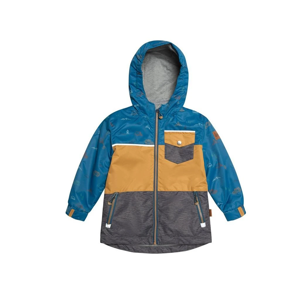 商品Deux par Deux|Boy Color blocked Printed 3 In 1 Spring Rain Set Blue Camping, Yellow & Grey - Toddler|Child,价格¥692,第2张图片详细描述