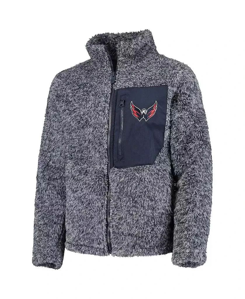 商品Outerstuff|Big Girls Navy Washington Capitals Fan Gear Sherpa Full-Zip Jacket,价格¥411,第3张图片详细描述