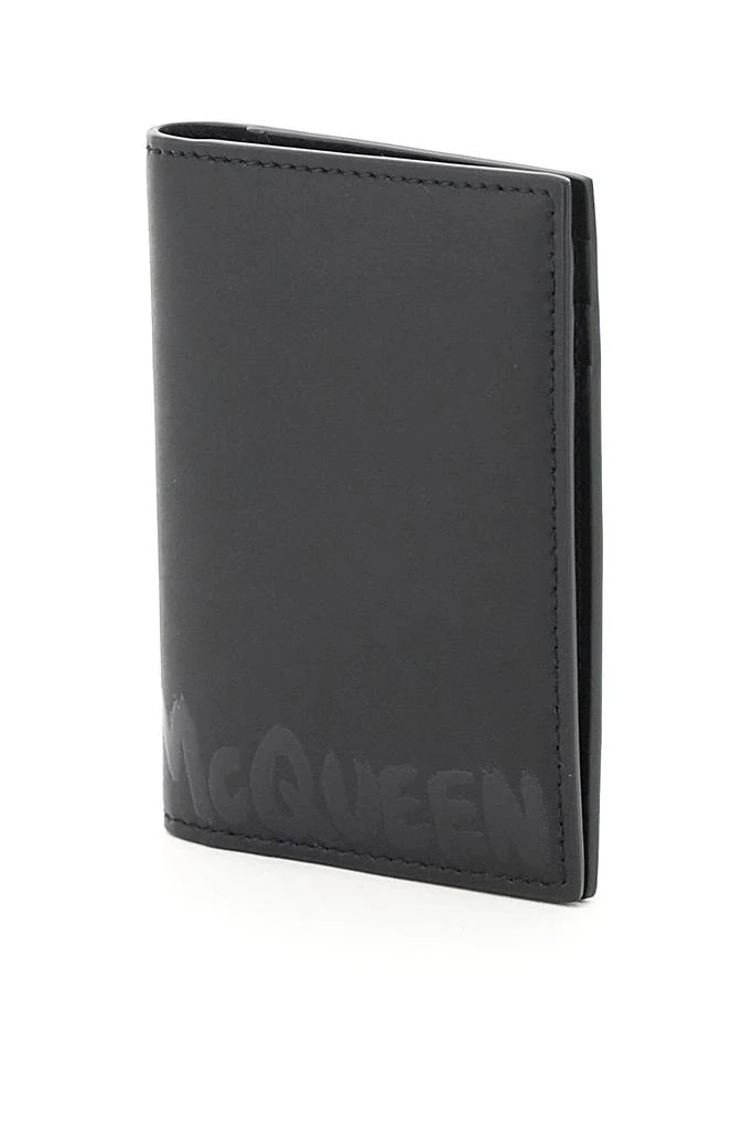 商品Alexander McQueen|GRAFFITI LOGO BI-FOLD CARD HOLDER,价格¥976,第4张图片详细描述